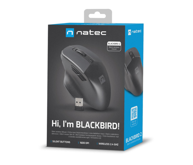 Natec MYSZ BLACKBIRD 2 BEZPRZEWODOWA 1600DPI CZARNA - 1470202 - zdjęcie 6